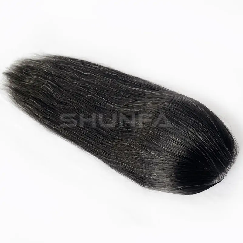 Custom order - Fine mono with poly around long hair toupee for women
